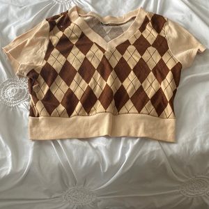 plaid crop top